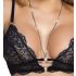 Abierta Fina - Set di reggiseno aperto in pizzo (nero)