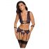 Cottelli Bondage - Set intimo con manette (nero-viola) - M