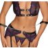 Cottelli Bondage - Set intimo con manette (nero-viola) - L