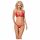 Obsessive 838-SET-3 - Set reggiseno in pizzo con cinghie (rosso)