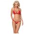 Obsessive 838-SET-3 - Set reggiseno in pizzo con cinghie (rosso) - L/XL