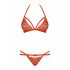 Obsessive 838-SET-3 - Set reggiseno in pizzo con cinghie (rosso) - L/XL