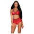 Obsessive Leatheria - Set reggiseno effetto pelle (rosso) - S/M