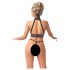 Abierta Fina - Set lingerie aperto con catene (nero) - M