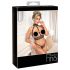 Abierta Fina - Set lingerie aperto con catene (nero) - M