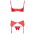 Cottelli - Set con cuore e reggiseno aperto (rosso)