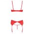 Cottelli - Set con cuore e reggiseno aperto (rosso) - 80C/M