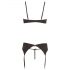 Abierta Fina - Set lingerie nero con dettagli scintillanti - 80C/M