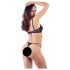 Cottelli - Reggiseno Sollevante con Anelli e Perizoma (Nero) - 75C/S