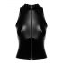 Noir - top lucido con zip (nero)