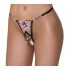 Cottelli - tanga lussuoso ricamato con gigli (nero-bianco) - M/L