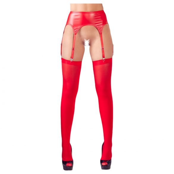 NO:XQSE - set reggicalze lucido (rosso) - L/XL