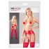 NO:XQSE - set reggicalze lucido (rosso) - L/XL