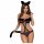 Obsessive Gepardina - completo sexy da gattina (nero)