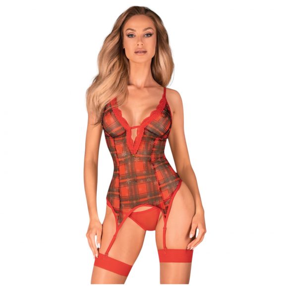 Obsessive Jollymore - Set lingerie natalizio seducente - M/L