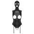 Bad Kitty - Body nero aperto con maschera sensuale - M