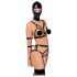 Bad Kitty - Set completo con harness e maschera (nero) - S