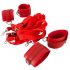 Bad Kitty - Set di legature in eco-pelle con velcro (rosso)