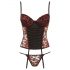 Cottelli - Corsetto e perizoma floreale (nero-rosso) - 80C/L