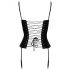 Cottelli Party - Corsetto in raso con reggicalze (nero) - M