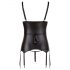 Cottelli Bondage - Top lucido con reggiseno e polsiere (nero) - XL