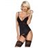 Obsessive 810-COR-1 - Top e perizoma con reggicalze in pizzo (nero)