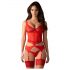 Obsessive Cupide Desir - completo in pizzo trasparente rosso