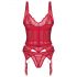 Obsessive Cupide Desir - completo in pizzo trasparente rosso