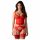 Obsessive Cupide Desir - completo in pizzo trasparente rosso - L/XL