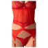 Obsessive Cupide Desir - completo in pizzo trasparente rosso - L/XL