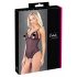 Cottelli - body aperto in pizzo e perle (nero) - XL