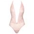 Kissable - body in pizzo scollato profondo (rosa) - L/XL