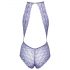 Kissable - body in pizzo con collare (viola)