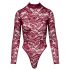 Cottelli - body in pizzo trasparente (rosso) - M