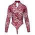 Cottelli - body in pizzo trasparente (rosso) - M