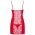 Obsessive Heartina - Babydoll con perizoma (rosso)