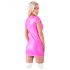 Cottelli Party - abito mini lucido a maniche corte (rosa) - XL