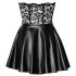 Noir - mini abito lucido con top in pizzo (nero) - M