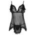 Cottelli - Babydoll leggero e arricciato (nero)