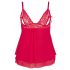 Cottelli Taglie Forti - Babydoll Lingerie in Pizzo (Rosso)