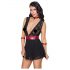 Cottelli Bondage - Baby Doll in Pizzo con Collo Alto (Nero) - XL