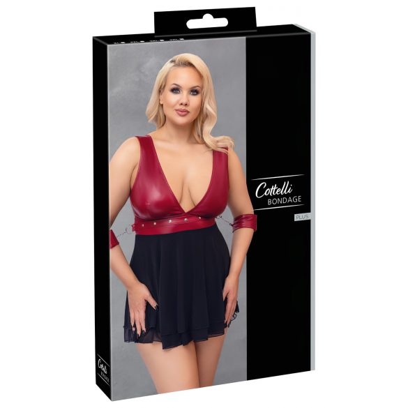 Cottelli Bondage Taglie Forti - babydoll (rosso-nero)