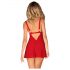 Obsessive Elianes - Babydoll di pizzo rosso con set sensuale