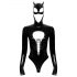 Black Velvet - Body Batwoman a maniche lunghe (nero)