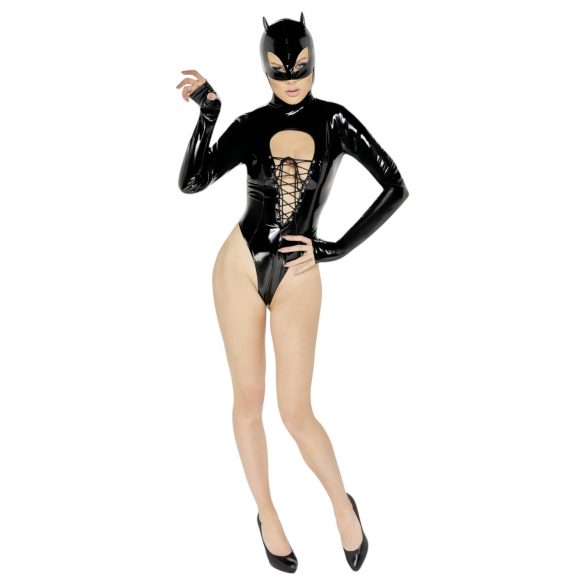 Black Velvet - Body Batwoman a maniche lunghe (nero) - L