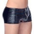 Black Level - Shorts uomo con cerniera e dettagli a coste (nero)