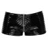 Black Level - Shorts uomo con cerniera e dettagli a coste (nero)