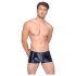 Black Level - Shorts uomo con cerniera e dettagli a coste (nero) - M