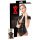 LATEX - Top nero donna a maniche corte con zip - S