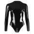 LATEX - Body donna a maniche lunghe (nero)